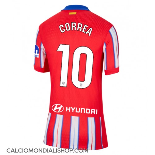 Maglie da calcio Atletico Madrid Angel Correa #10 Prima Maglia Femminile 2024-25 Manica Corta